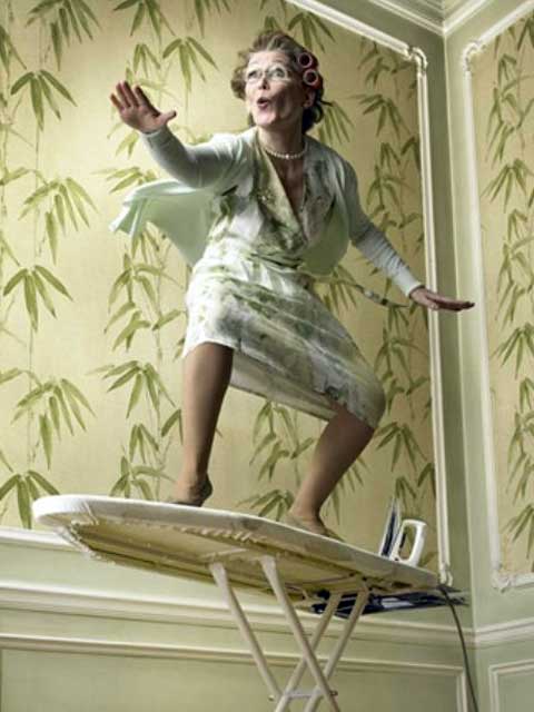 surf-board extreme ironing by French and Launders
